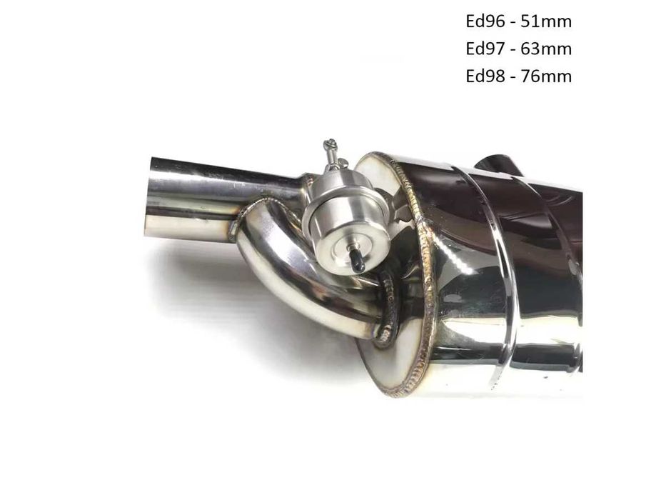 Țeava de evacuare dublă cu supape, toba de eșapament și telecomandă