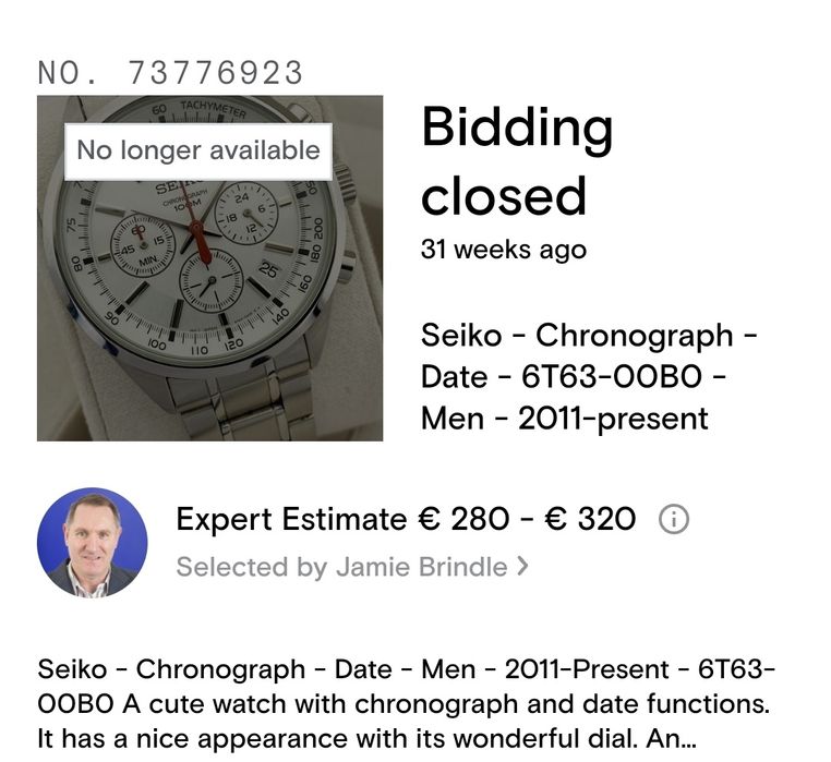 Часы Seiko, хронограф, кварц