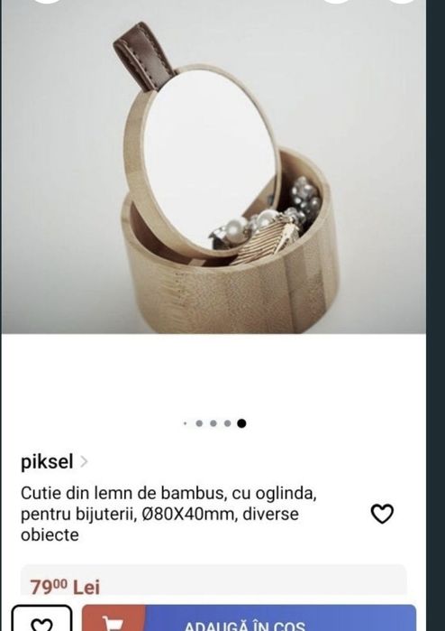 Cutiuta de lemn compartimentata