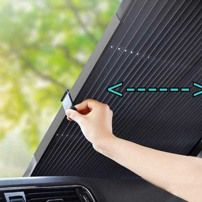 Слънцезащитна щора с вакуум за предно стъкло на автомобил