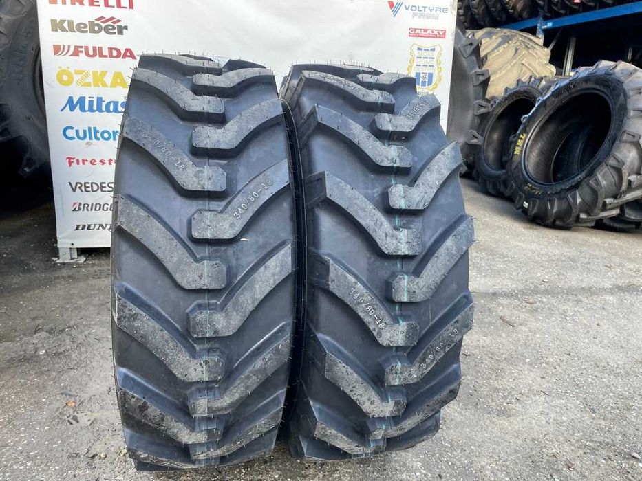 Anvelope noi 340/80-18 cu garantie marca OZKA pentru buldo fata