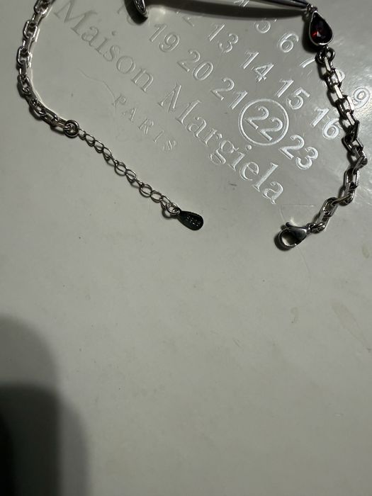 Bratara Balenciaga Sword Pendant cu piatra rosie