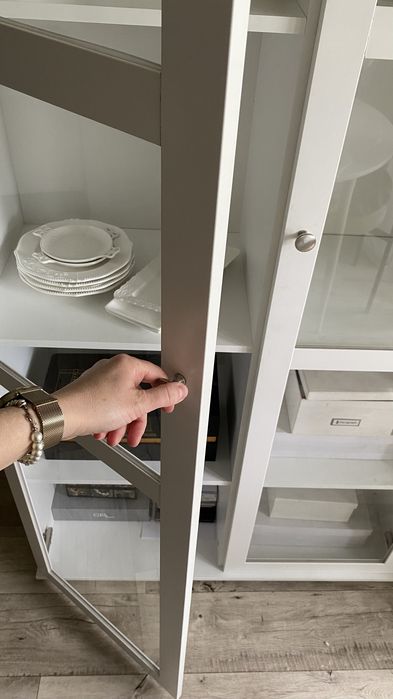 Шкаф-витрина Амели 2-102x220 Белый