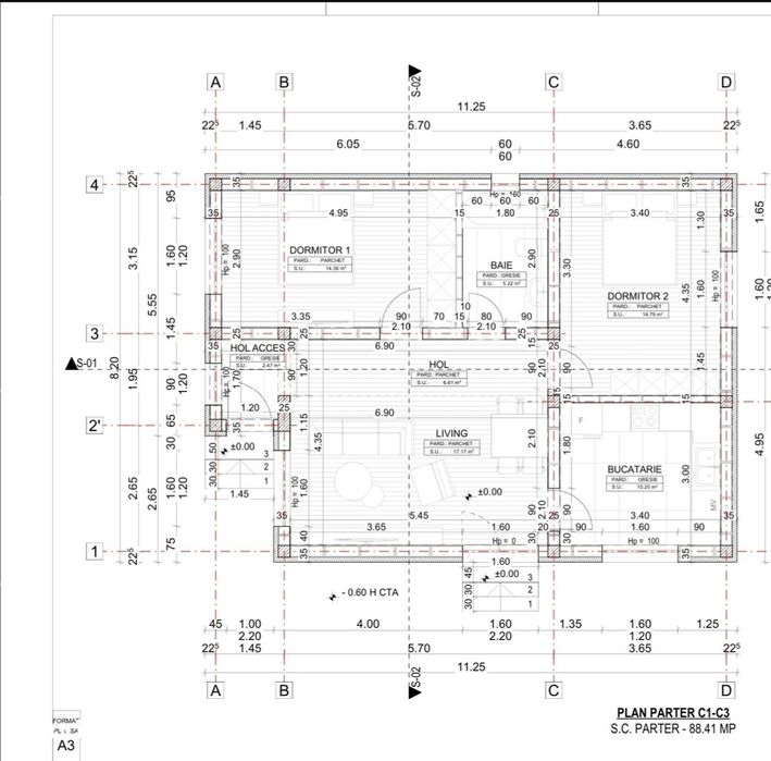 Clinceni | Casa 3 camere | individuala pe parter| incalzire pardoseala