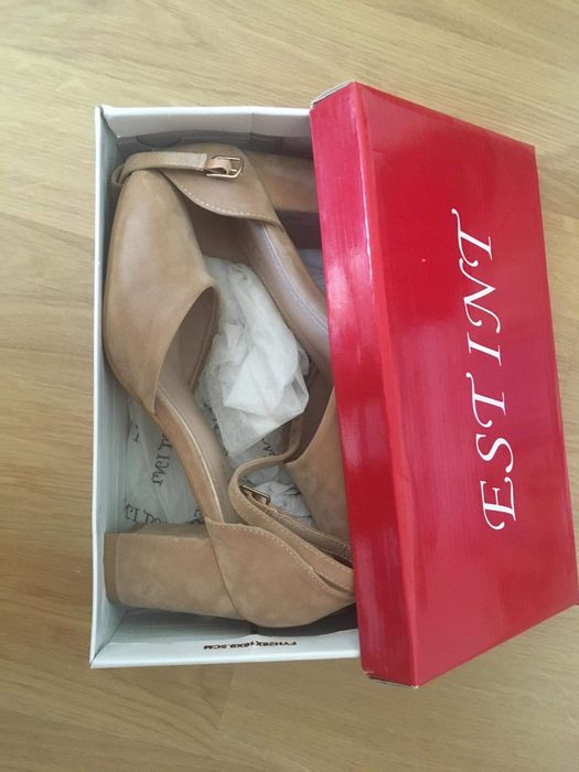 Pantofi cu toc Estini 39 beige