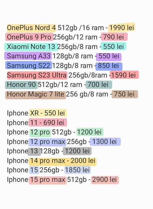 OnePlus Nord 4 512gb 16 ram / 9 pro 256gb 12ram l