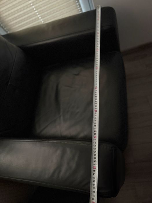 Кожен фотьойл - черен