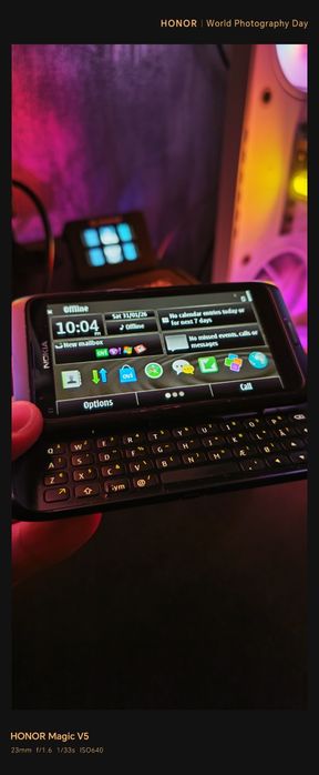 Old school. Nokia E7