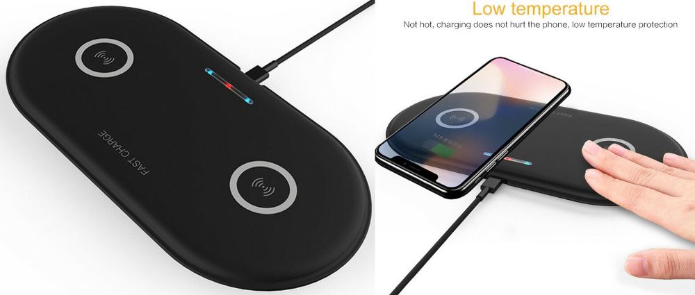 Incarcator wireless Dual 10W FAST Pentru tel. Qi Wireless Charging Nou
