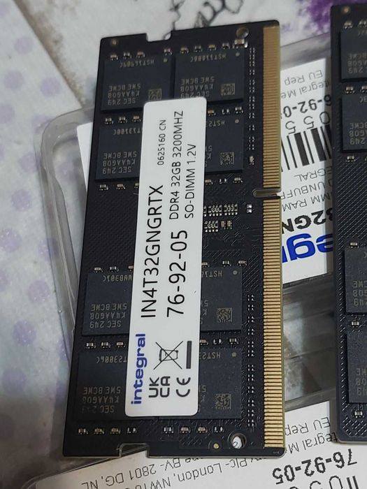 64GB 3200Mhz CL22 - RAM памет SO-DIMM (за лаптоп) - НОВИ !