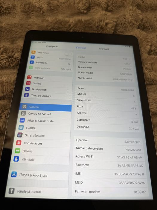 Vand tableta iPad Air