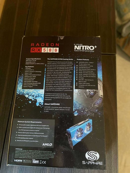 Видеокарта Amd Radeon RX Sapphire 580 8gb