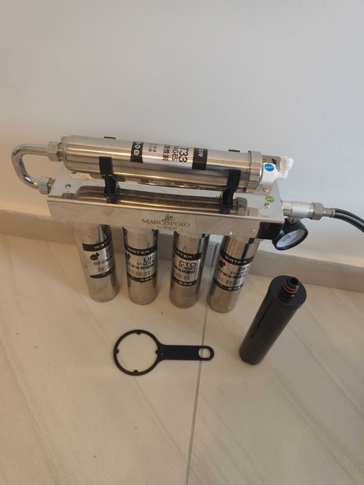 Filtru de apa Inox, 5 stagii de filtrare, 0.01 microni, sistem profesional de filtrare