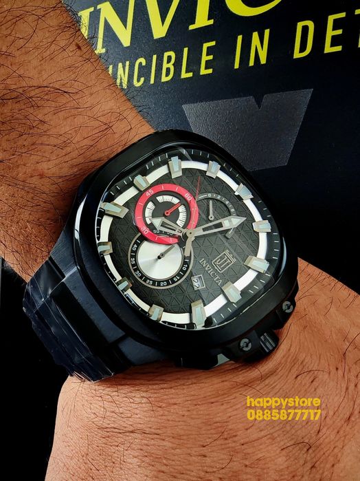 часовник INVICTA Jason Taylor Limited edition Black 60 mm, Инвикта нов