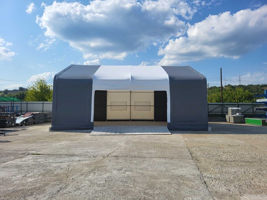 Отворена индустриална палатка 10x12.2x3.5(6.1) м