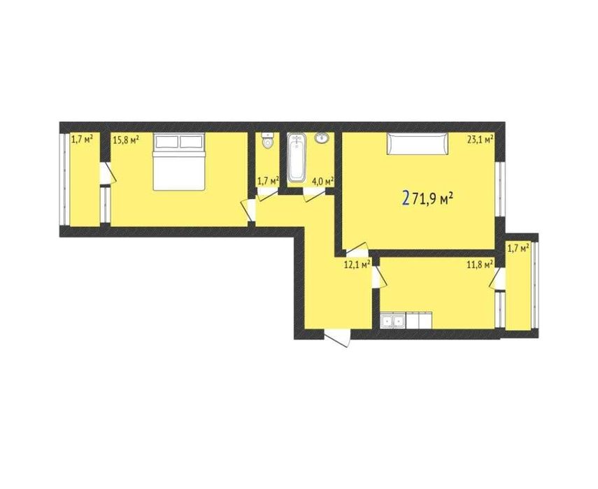 2-3-ком.квартиры, район Береке!