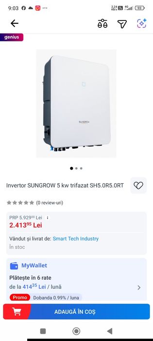 Invertor trifazat Sungrow SH5.ORT