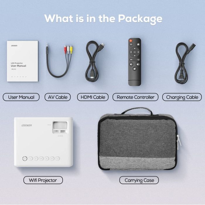 Видеопроектор 4K  5G 1080P с Android ,WiFi iZEEKER