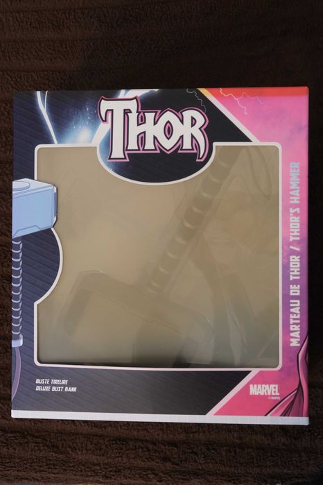Ciocanul lui Thor Model Marvel, Figurina pusculita, Semic, Gri/Negru