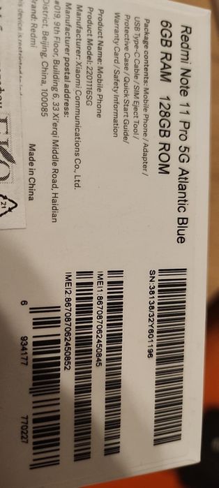 Xiaomi redmi note 11 pro 5G