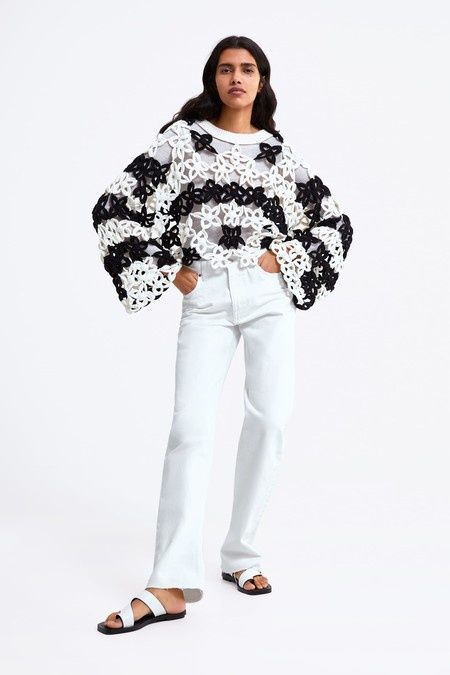 Плетен пуловер Zara