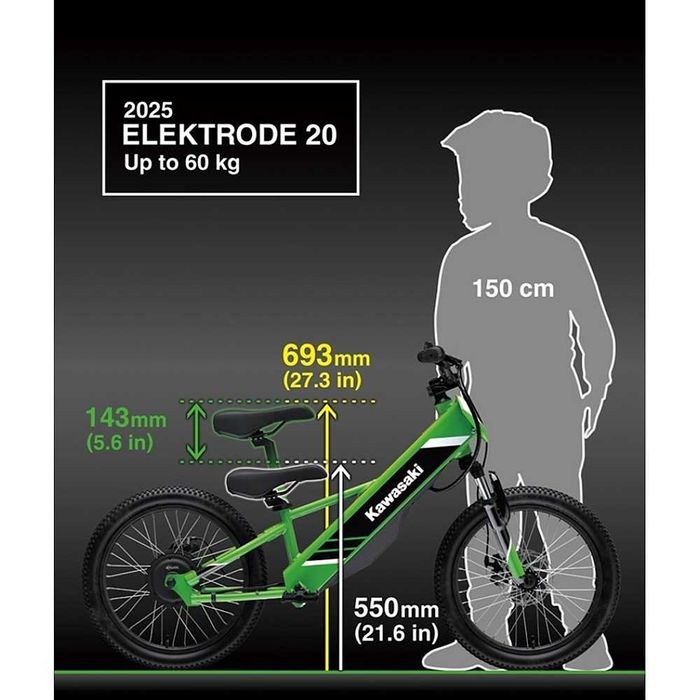 Bicicleta electrica pentru copii Kawasaki Elektrode 20 2025 in stoc
