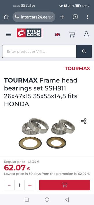 Rulmenti jug ghidon directie moto Honda TourMax SSH 911 noi