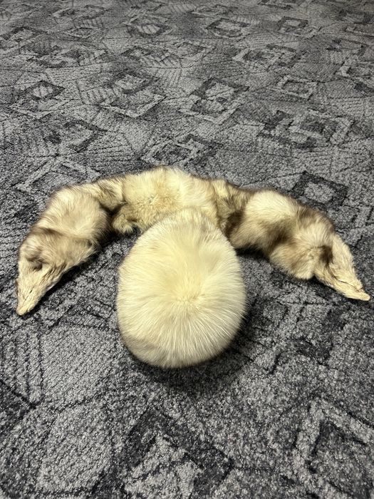 Caciula si fular din blana de vulpe