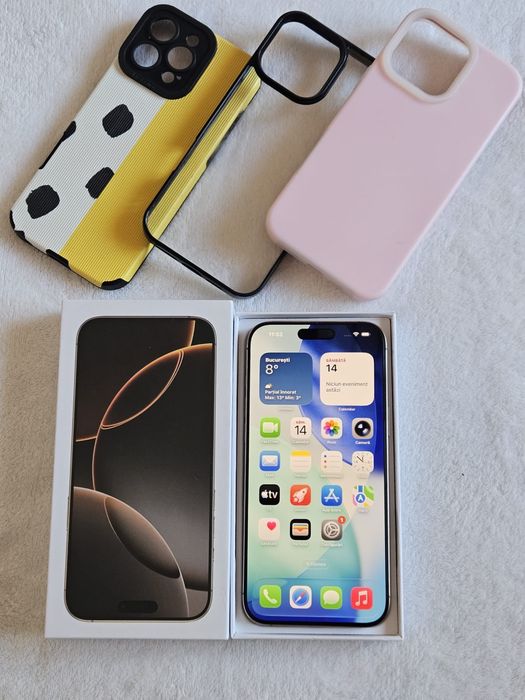 iPhone 16 PRO MAX, 94% bateria, 256 Gb, Stare foarte buna, Full Box