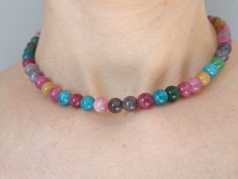 Margele /lanț!/ colier din pietre de jad