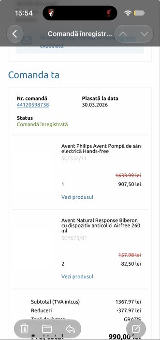 Pompa de san electrica dubla PHILIPS AVENT SCF532/11, 200ml