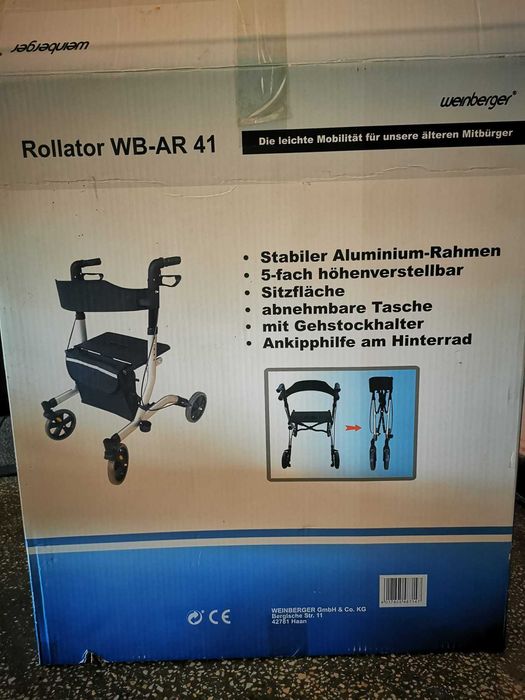 Cadru nou din aluminiu foarte usor cu roti, rolator pentru batrini