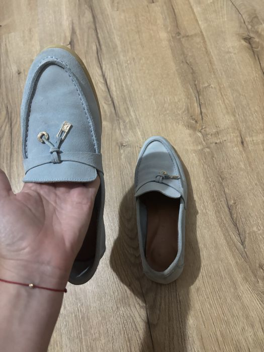 Мокасини по модел на loro piana adidas samba  чехли на loro piana