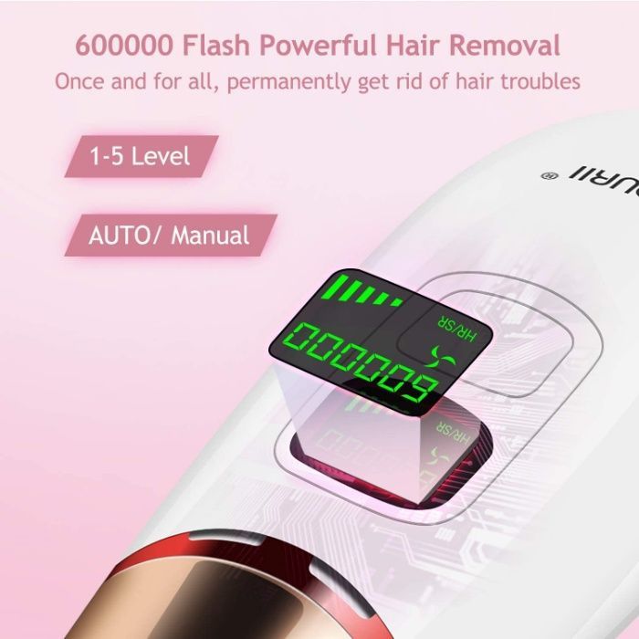 IPL Permanent Hair Removal pentru femei și barbati 600.000 flash-uri