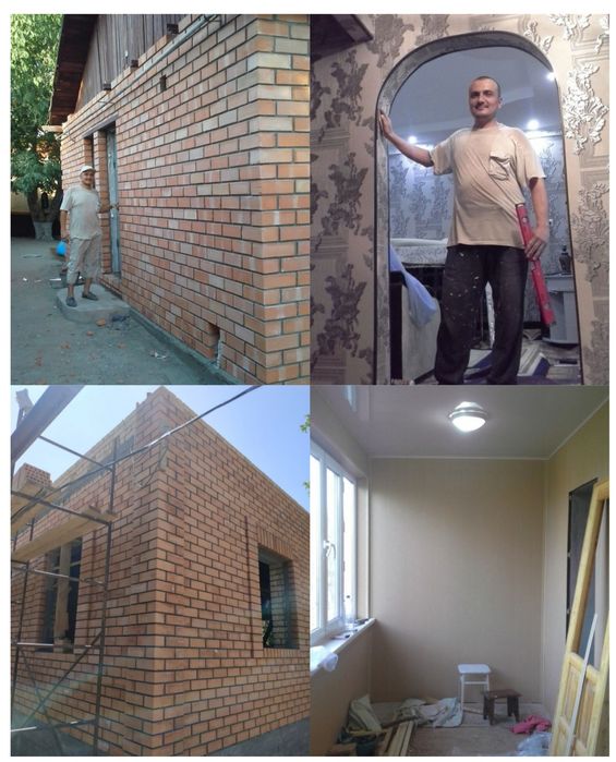 Кладка кирпича Балкона  постоим Дом С нуля Бригада ест  Ремонт Квартир