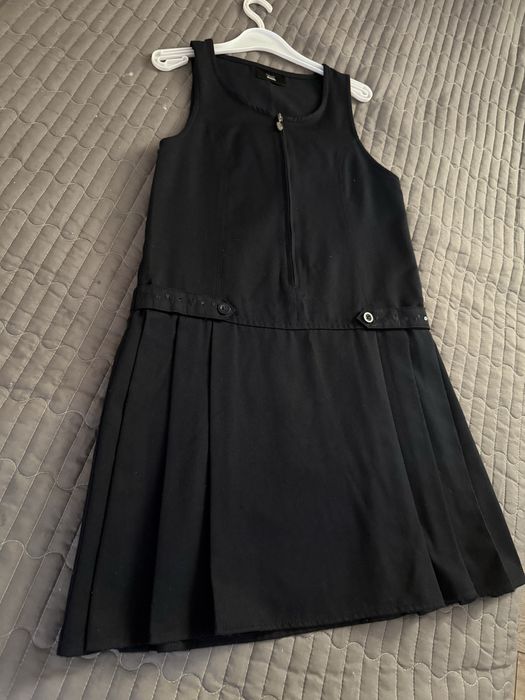 Темно-синий школьный сарафан