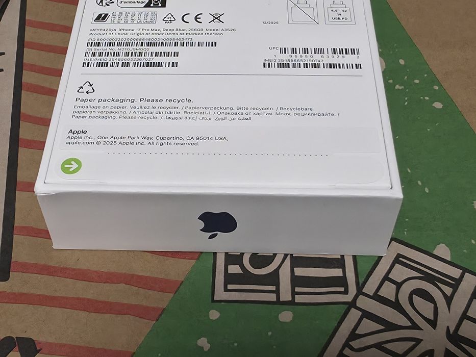 ЗАПЕЧАТАН 256GB iPhone 17 Pro Max Гаранция от A1 до 2028 Blue | Син