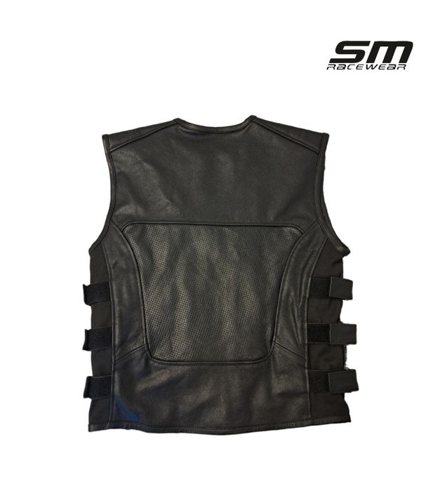 Vesta moto piele naturala SM Racewear Venti S, M, L, XL, 2XL,3XL Noua!