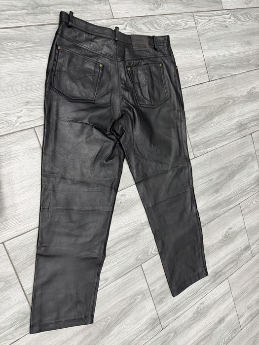 Pantaloni moto piele retro