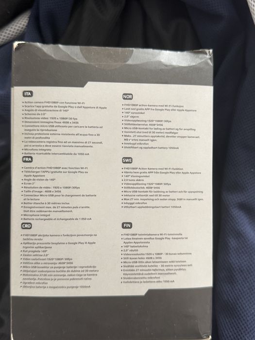 Cameră action waterproof cu wifi