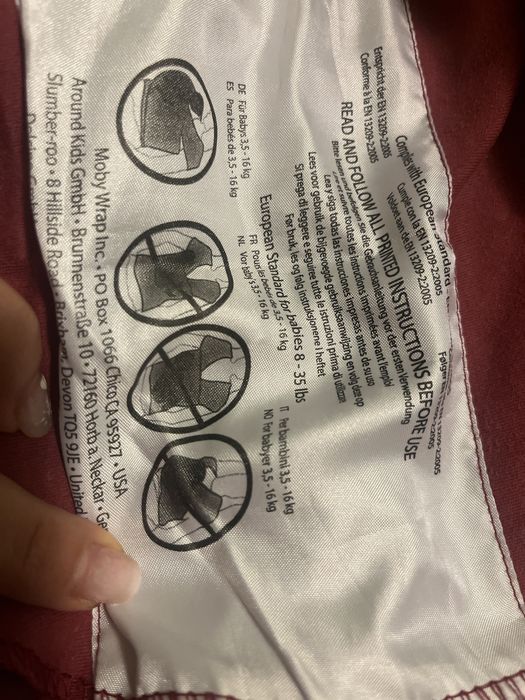 Moby wrap chico bordo