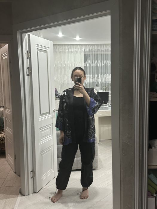 Хаори с рисунком без пояса