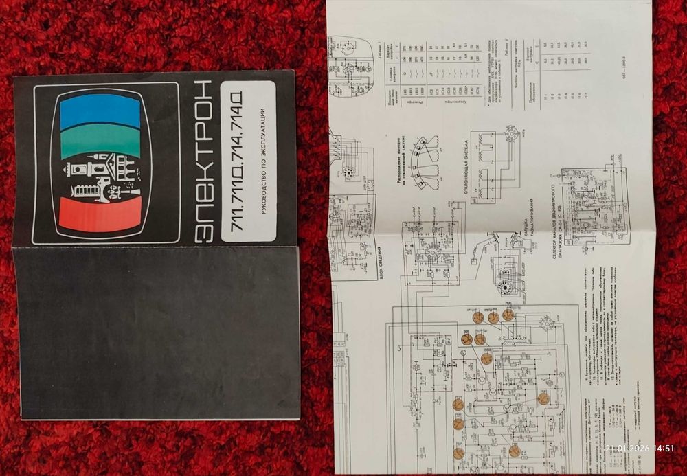 Схема и упътване за телевизор Електрон 714;