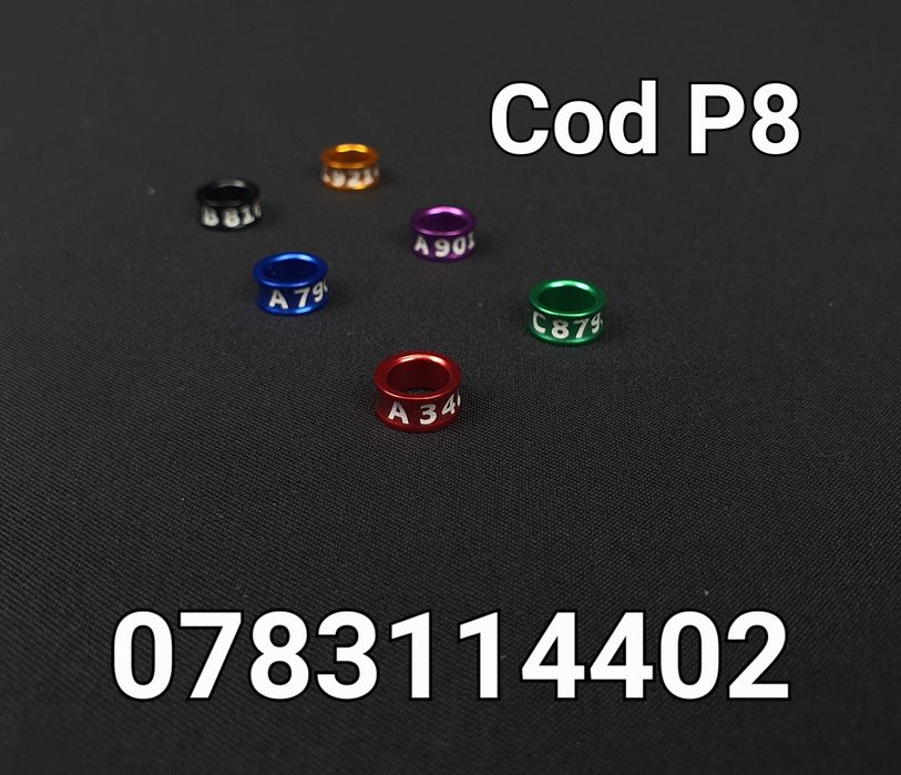 Inele de 6mm-Aluminiu-Papagali Nimfe Perusi Ara Canar Vrabie Pasari-P8