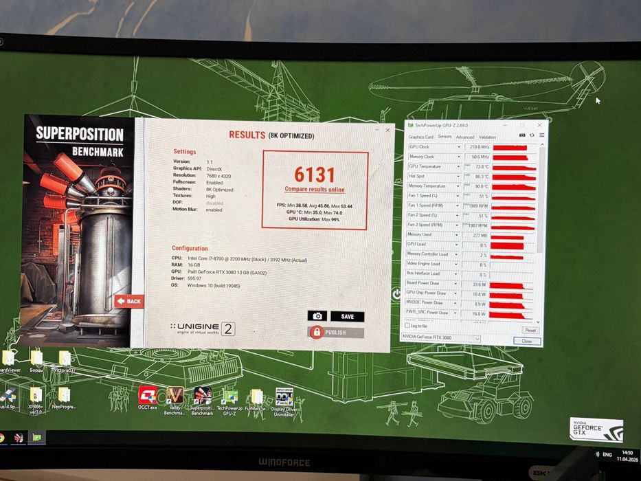 Видеокарта RTX 3080