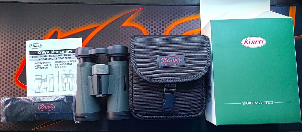 Binoclu Kowa BD II 8x42 XD, cumparat mai 2025, inca in garantie, pachet complet