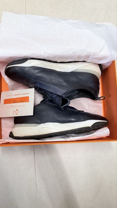 Кожаные кроссовки Santoni италия