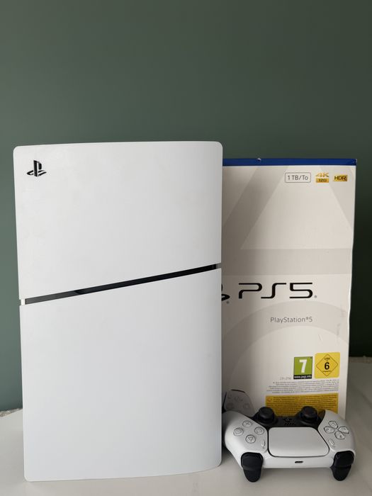 Consola Sony PS5 (PlayStation 5), E-Chassis, Slim, DISC Edition, 1TB, Alb