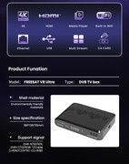 receiver Freesat v8ultra 4k combo satelit , cablu.