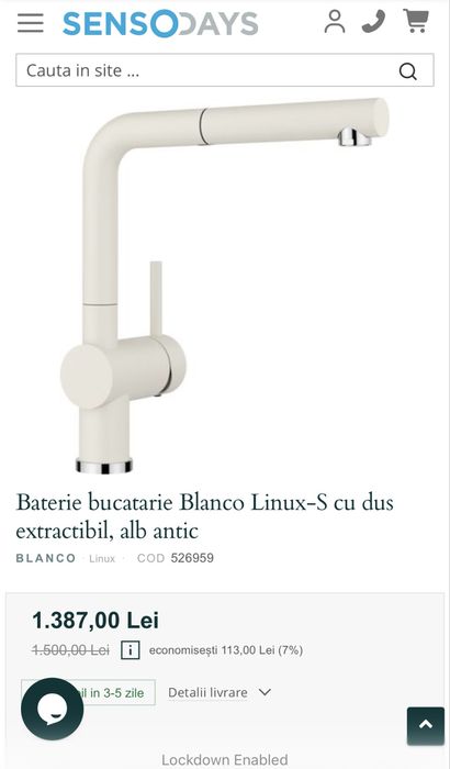 Blanco Linus-S baterie bucătărie